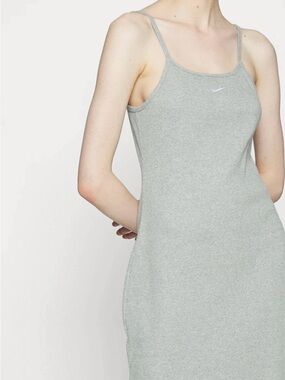 Nike Sportswear Essential Ribbed Dress Heather Gray Size M